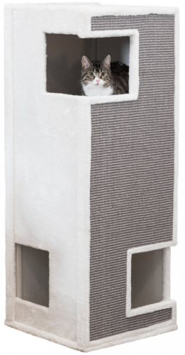 Домик-башня для кошки Gerardo TRIXIE (Трикси), белый/серый, 100 см