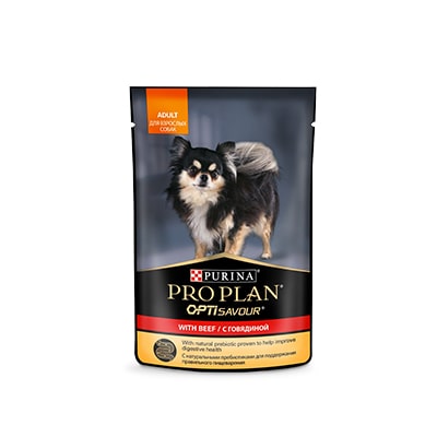 Влажный корм для собак миниатюрных пород ProPlan (ПроПлан), с говядиной в соусе, 100 гр