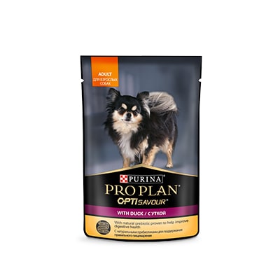 Влажный корм для собак миниатюрных пород ProPlan (ПроПлан), с уткой в соусе, 100 гр