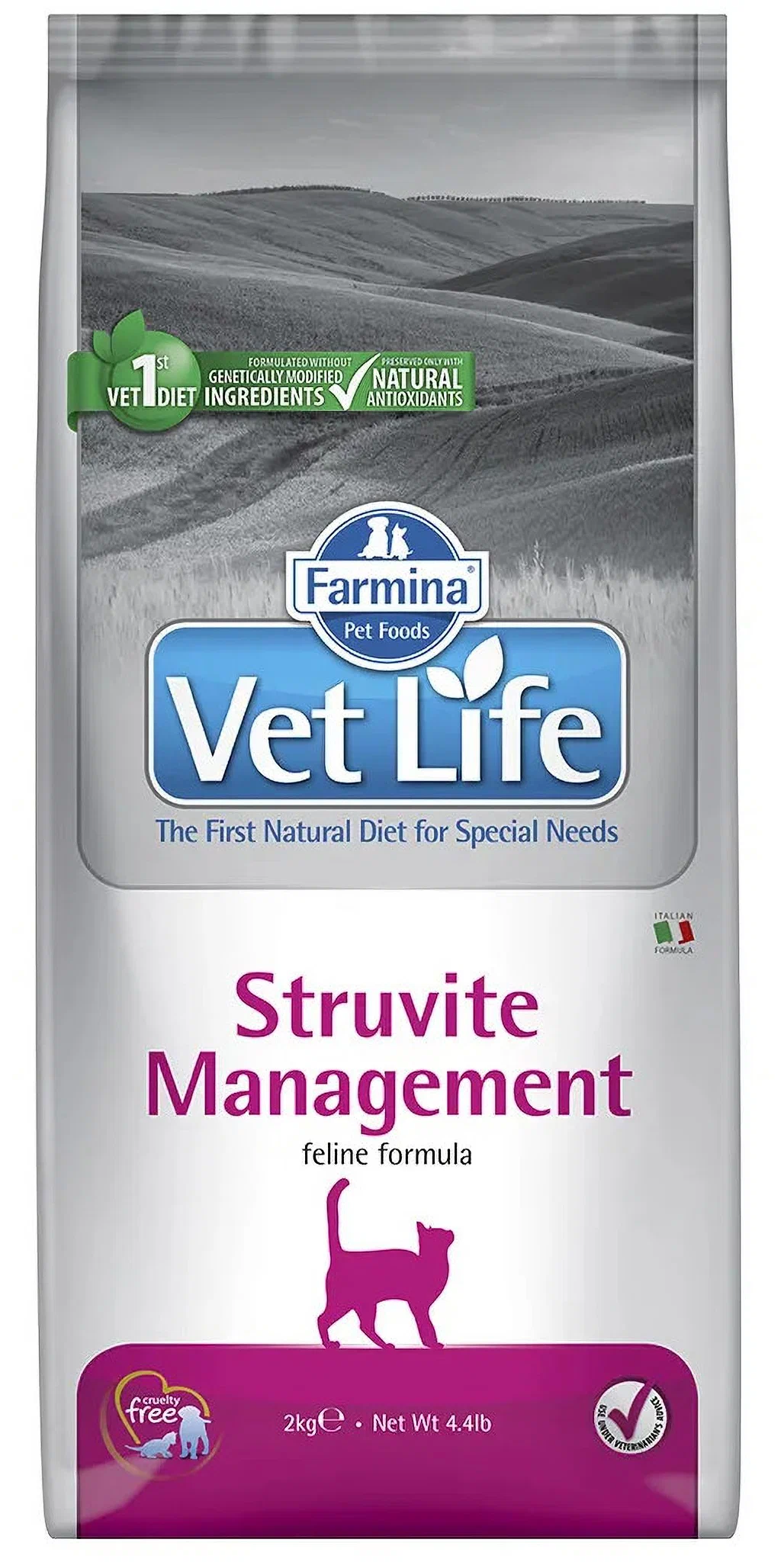 Сухой корм для кошек при рецидиве МКБ, идиопатическом цистите Farmina (Фармина) Vet Life Struvite Management