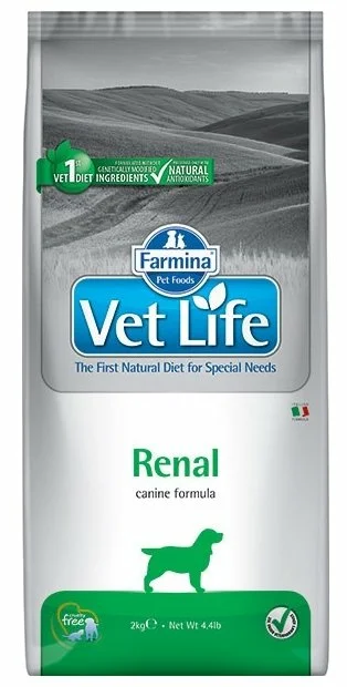 Сухой корм для собак при почечной недостаточности Farmina (Фармина) Vet Life Renal, 2 кг