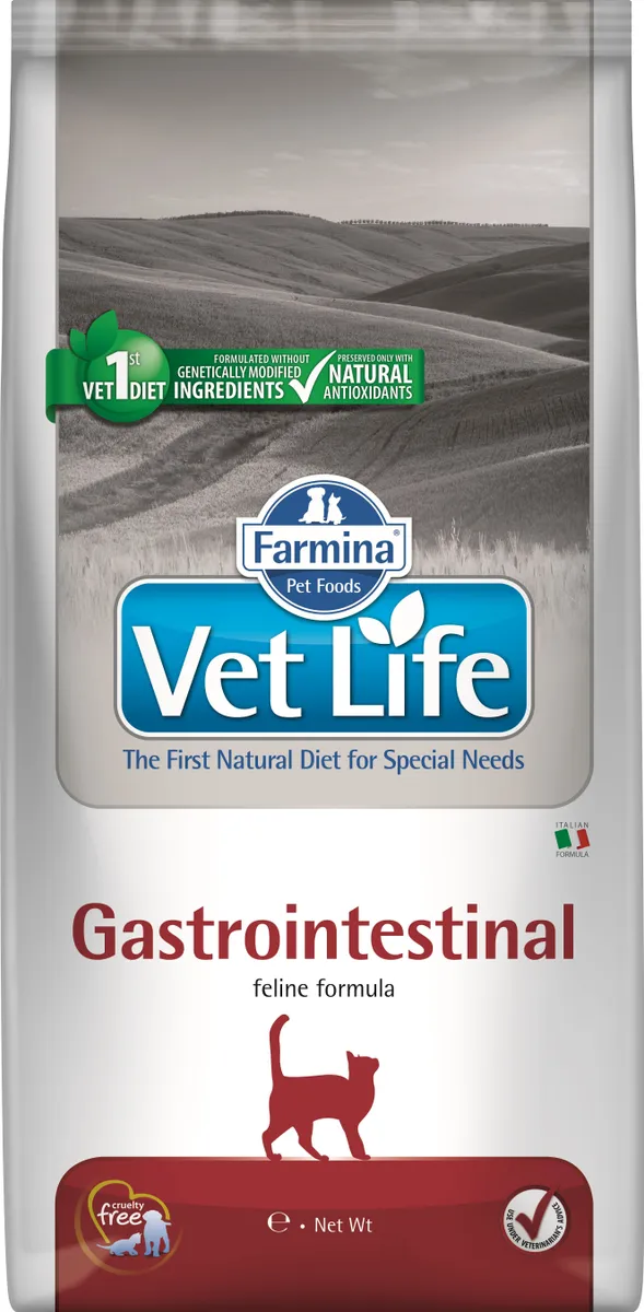 Сухой корм для кошек при заболеваниях ЖКТ Farmina (Фармина) Vet Life Gastrointestinal, 400 г