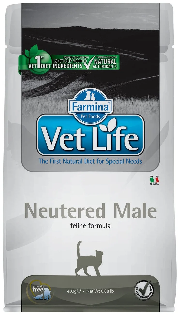 Сухой корм для кастрированных котов Farmina (Фармина), Vet Life Neutered Male