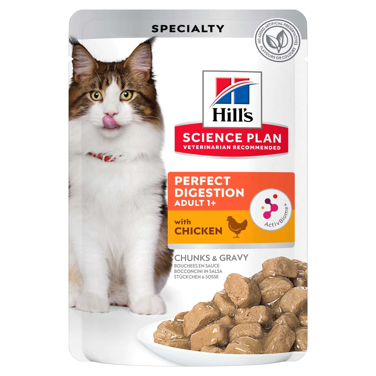 Влажный корм для кошек Hill's (Хиллс) Science Plan Perfect Digestion, курица, 85 г