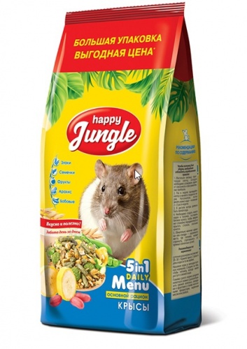 Корм для крыс Happy Jungle, 900г