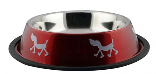 Миска для питомцев на резинке, Догман, цветной дизайн "собака "(0,71 л)