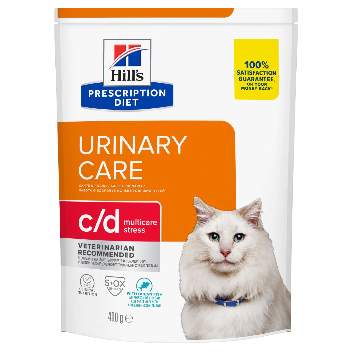 Ветеринарный сухой корм для кошек Hill's (Хиллс) Prescription Diet Urinary Care c/d Multicare Stress, с океанической рыбой