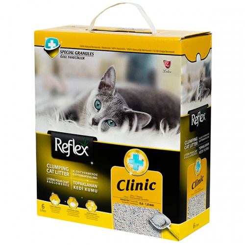 Наполнитель для кошачьего туалета Reflex (Рефлекс) комкующийся, с антибактериальным эффектом, 6 л