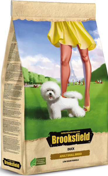 Сухой корм для взрослых собак мелких пород BROOKSFIELD (Бруксфилд) Adult Dog Small Breed, Утка, 700 г