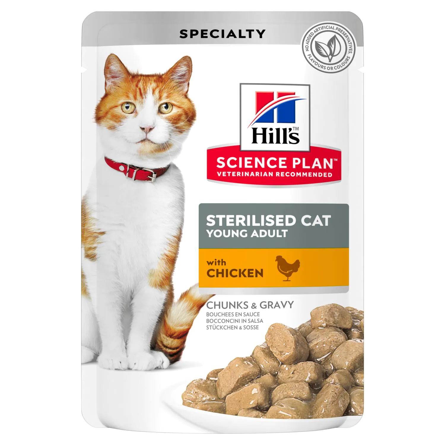 Влажный корм Hill's (Хиллс) Science Plan Sterilised Cat для стерилизованных кошек 6 мес-6 лет, с курицей, 85 г