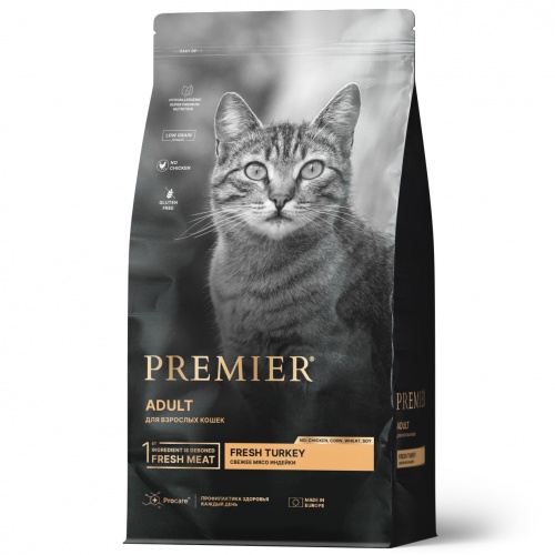 Сухой корм Premier (Премьер) Cat Adult для взрослых кошек, с индейкой