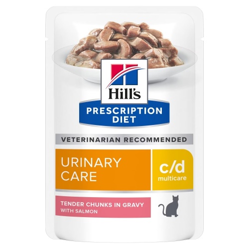 Ветеринарный влажный корм для кошек Hill's (Хиллс), Urinary c/d, лосось 85 гр