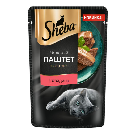 Влажный корм для кошек Sheba (Шеба) паштет, говядина, 75 гр