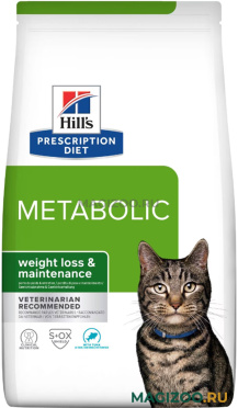 Ветеринарный сухой корм для кошек для контроля веса Hill's (Хиллс) Prescription Diet Metabolic, тунец, 1,5 кг
