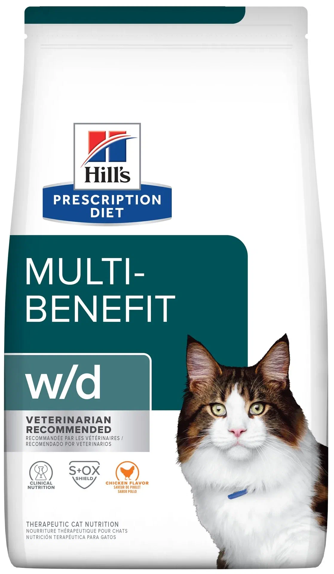 Ветеринарный сухой корм для кошек Hill's (Хиллс), w/d, 1,5 кг