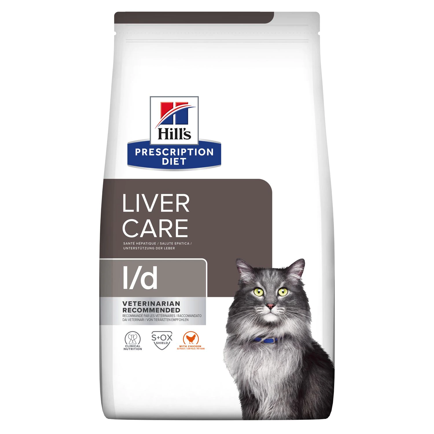 Ветеринарный сухой корм для кошек Здоровье печени Hill's (Хиллс) Prescription Diet l/d Liver Care, с курицей, 1,5 кг
