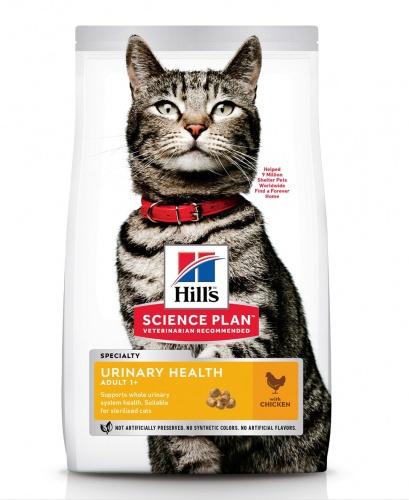 Сухой корм для стерилизованных кошек Hill's SP с 6мес до 6лет для поддержания здоровья мочевыводящих путей (Хилс)
