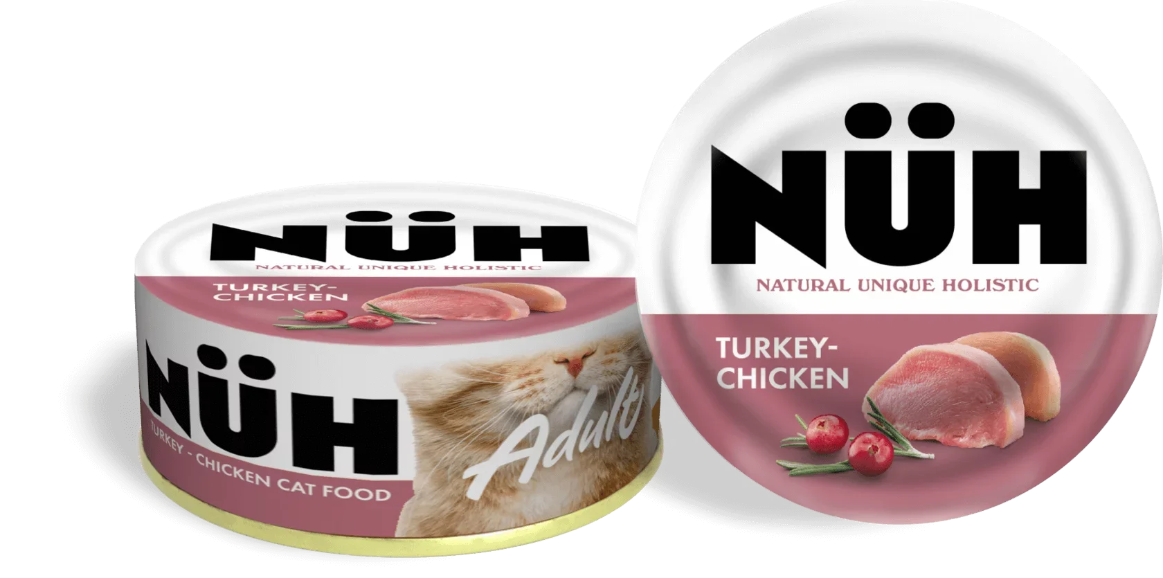Беззерновой влажный корм Nuh (Нюх) для взрослых кошек, индейка и цыплёнок, 100 гр