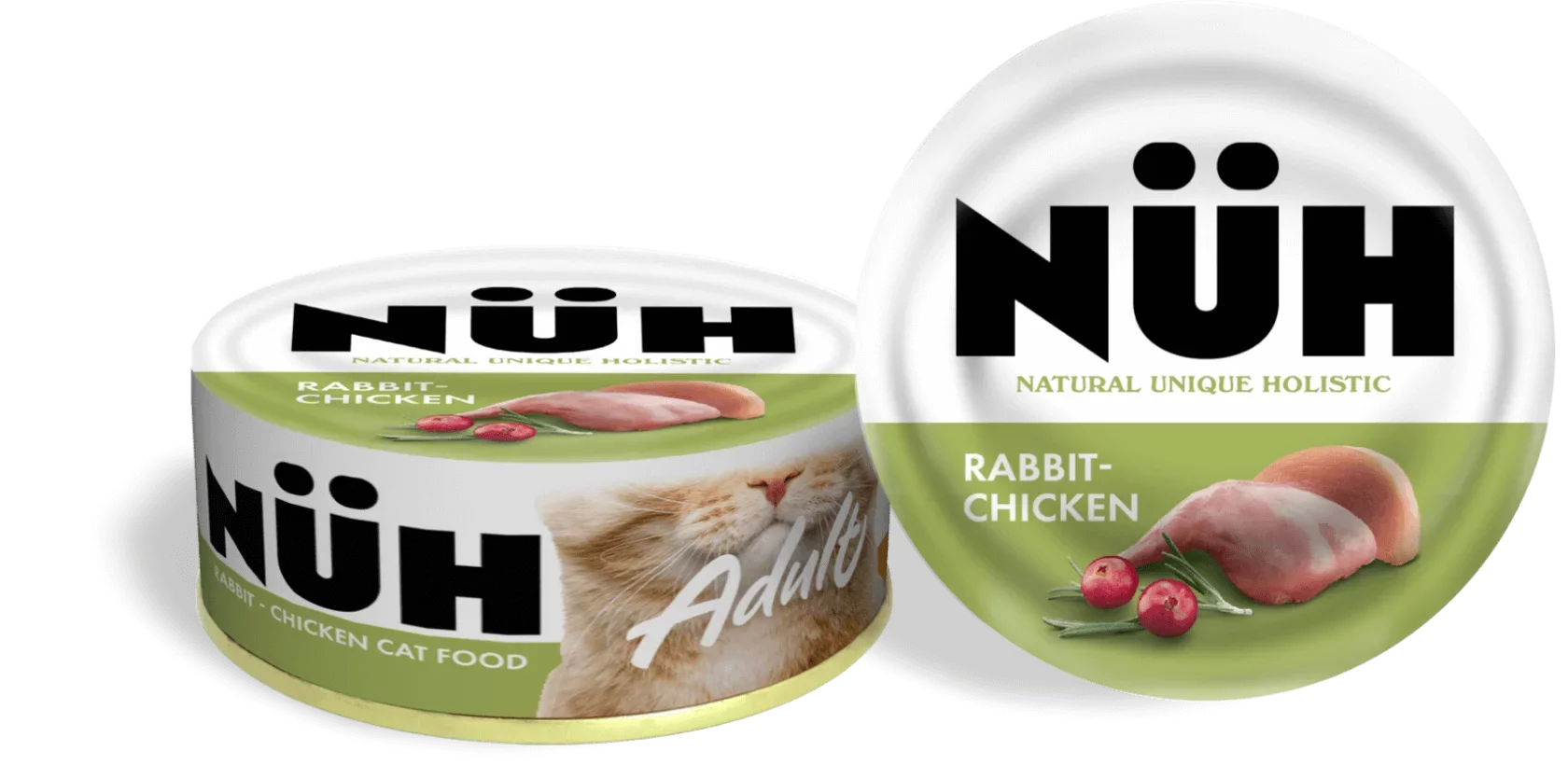 Беззерновой влажный корм Nuh (Нюх) для взрослых кошек, кролик и цыплёнок, 100 гр