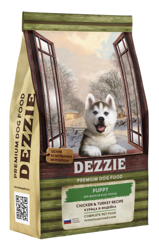 Сухой корм DEZZIE (Дэззи) Puppy для щенков, курица и индейка