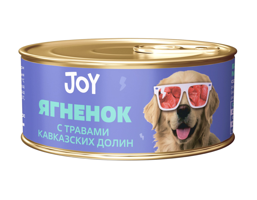 Беззерновой влажный корм Joy (Джой) для взрослых собак мелких пород, ягненок и цыпленок, 100 гр