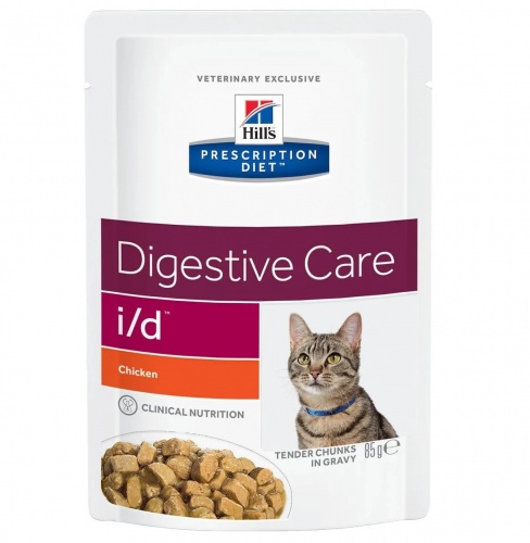 Ветеринарный влажный корм для кошек Hill's (Хиллс) I/D, при болезни желудка, 85 гр