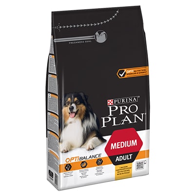 Сухой корм для собак средних пород Pro Plan (ПроПлан) Курица