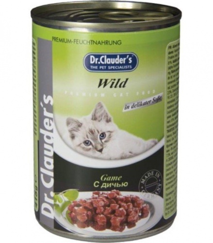 Влажный корм для кошек Dr.Clauder’s (Доктор Клаудер), дичь, 415 гр