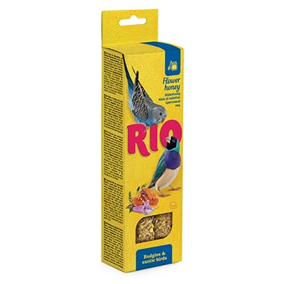 Лакомство палочки для волнистых попугаев и экзотических птиц Рио (RIO) с медом 2шт*40гр