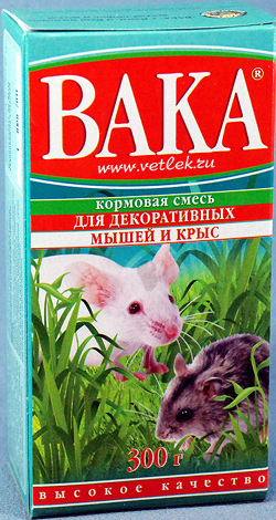 Корм для декоративных мышей и крыс ВАКА-ВК 300г