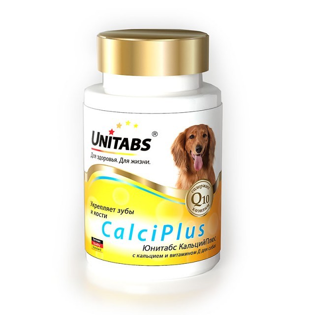 Ежедневные витамины для собак Юнитабс (Unitabs) кальций/фосфор, 100 шт