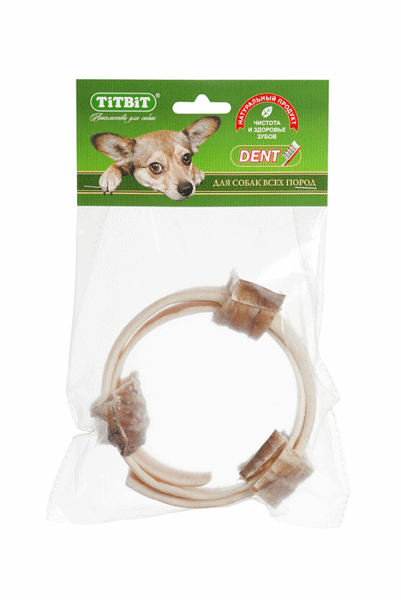 Лакомство для собак Колечки из кожи с трахеей Титбит (Titbit)