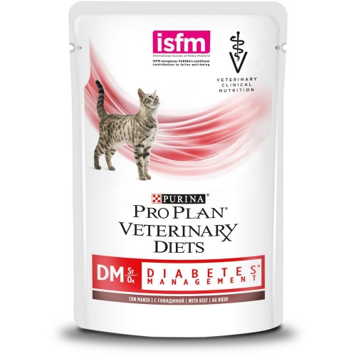 Ветеринарный влажный корм для кошек Purina Pro Plan (ПроПлан) Veterinary Diets, при диабете, говядина, 85 гр