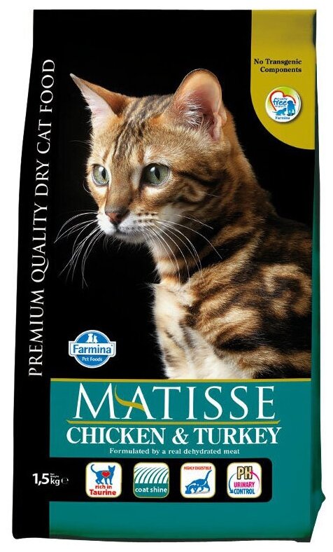 Сухой корм для кошек Фармина (Farmina) Matisse курица и индейка – купить в  Томске и Северске за 2 002 рублей