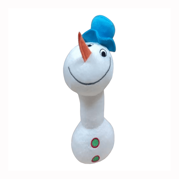 Игрушка для собак мягкая GiGwi Снеговик новогодний с пищалкой