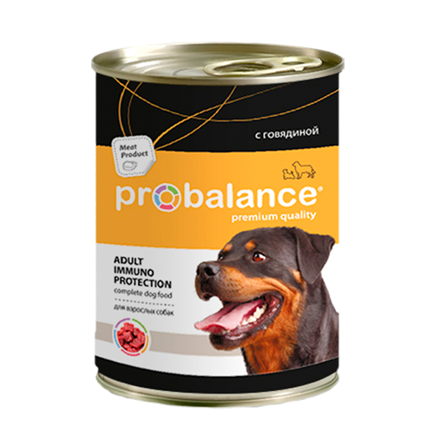 Влажный корм для собак ProBalance (Про Баланс) Adult Immuno Protection говядина, 850 гр