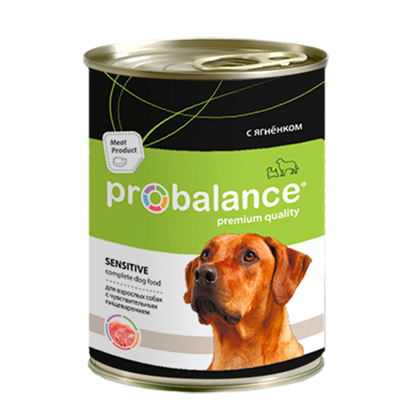 Влажный корм для собак с чувствительным пищеварением ProBalance (Про Баланс) Sensitive, с ягненком, 850 гр