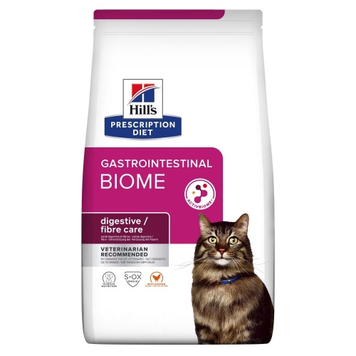 Ветеринарный диетический сухой для кошек с проблемами ЖКТ Hill's (Хиллс) Prescription Diet Gastrointestinal Biome, с курицей, 1.5 кг