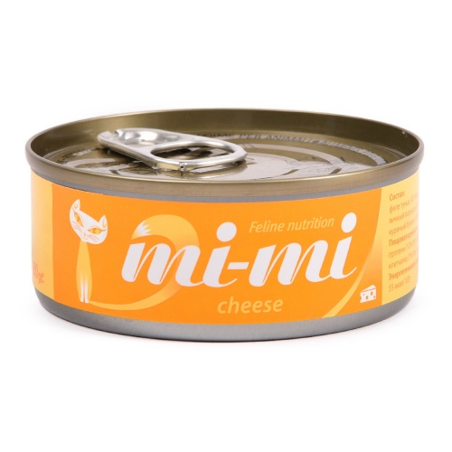 Влажный корм для кошек и котят Mi-mi (Ми-ми), с сыром, 80 гр