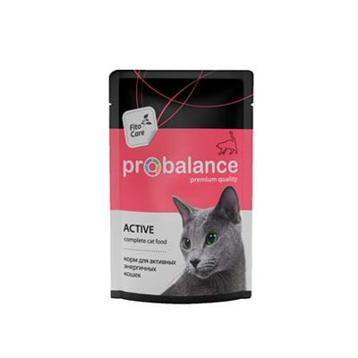 Влажный корм для кошек ProBalance Active, 85 гр