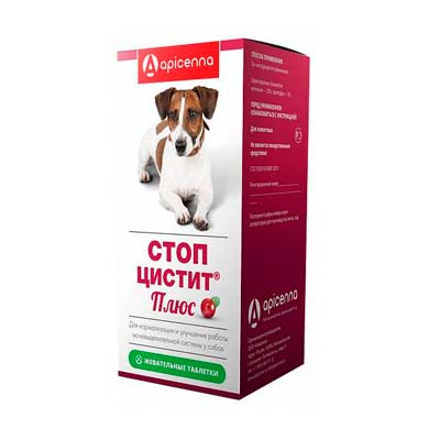 Стоп-цистит Плюс для собак, 40 таблеток по 1000 мг