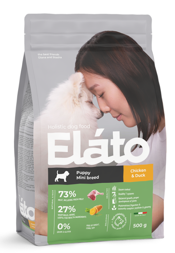 Корм для щенков мелких пород Elato