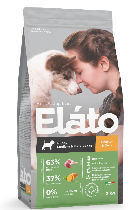 Корм для щенков средних и крупных пород Elato